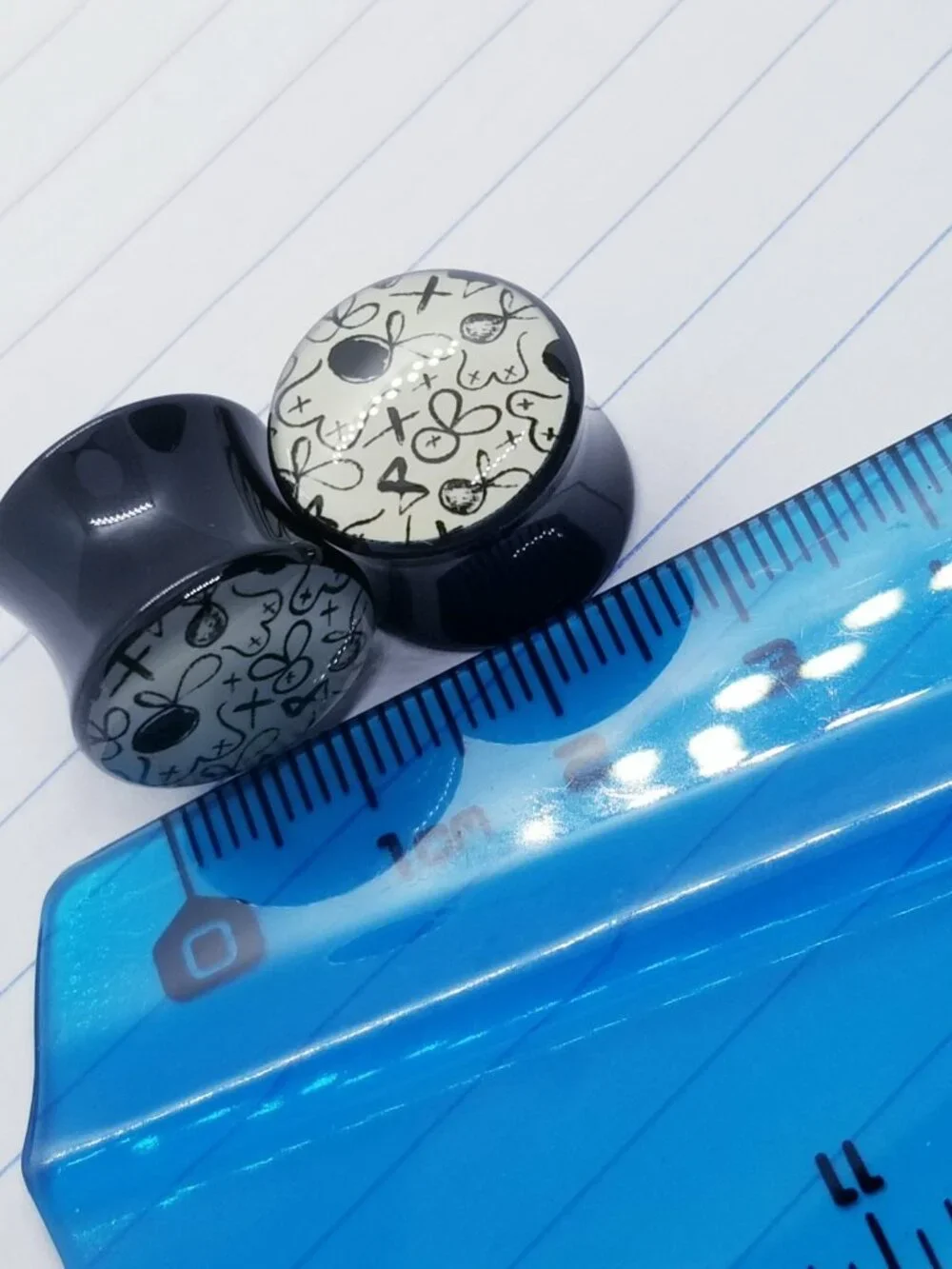 9/16 Playboy Bunny Scribble Logo Acrylic Saddle Plugs Earrings Gauges B1566
